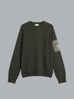 MONCLER LOGO CREWNECK Army Green MEN