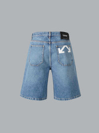 HALF ARROW DENIM SHORTS