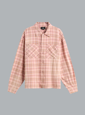 CHECK SHIRT PINK DESSIN