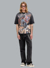 IRON MAIDEN STEED PRINT T-SHIRT DARK GREY