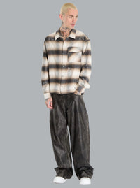 ALL OVER INITIAL FLANNEL LIGHT BEIGE