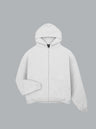 Initial Boxy-Zip-Hoodie Grau