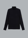 FULL RIB RWS WOOL T-NECK NAVY BLUE