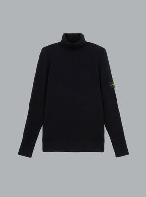 FULL RIB RWS WOOL T-NECK NAVY BLUE