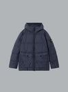 GARMENT DYED CRINKLE REPS NY, RECYCLED NYLON NAVYBLUE