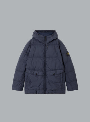 GARMENT DYED CRINKLE REPS NY, RECYCLED NYLON NAVYBLUE