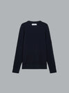 FULL RIB RWS WOOL CREW NECK NAVY BLUE