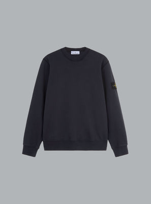 ORGANIC COTTON FLEECE SWEATSHIRT NAVY BLUE