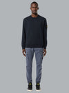 ORGANIC COTTON FLEECE SWEATSHIRT NAVY BLUE