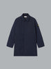 MICRO TWILL LONG COAT NAVY BLUE