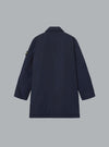 MICRO TWILL LONG COAT NAVY BLUE