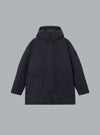 MICRO TWILL LONG PARKA BLACK