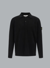 MICRO STITCH SOFT ORGANIC COTTON POLO SHIRT BLACK