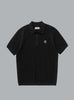 MICRO STITCH SOFT ORGANIC COTTON POLO SHIRT BLACK