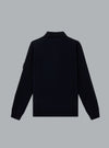 S.I. GHOST LIGHT PURE RWS WOOL POLO SHIRT NAVY BLUE