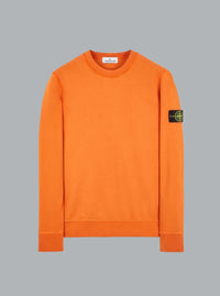 Sweatshirt van biologisch katoen fleece in de kleur mandarijn