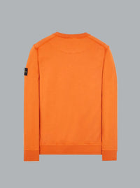 Sweatshirt van biologisch katoen fleece in de kleur mandarijn