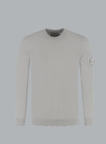 S.I. GHOST LIGHT PURE RWS WOOL CREW NECK DUST GREY