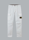 Stretch biologische katoenen twill broek, parelgrijs