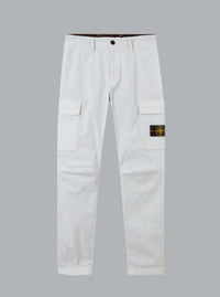 Stretch biologische katoenen twill broek, parelgrijs