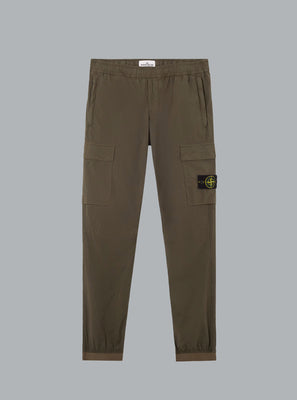 Tela Paracadute Cotone Stretch Army Green