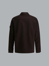 WOOL NYLON FLANNEL_STONE ISLAND GHOST SHIRTS DARK BROWN