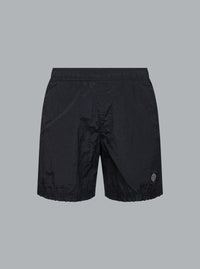 NYLON METAL IN ECONYL REGENERATED NYLON SWIM SHORTS BLACK