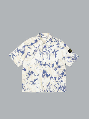 Scan Camo On Stretch Ripstop White Dessin