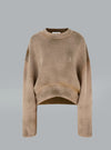 The Attico Laminated Cashmere Dark Beige