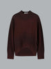 SPRAYED WOOL CASHMERE CREWNECK DARK BROWN