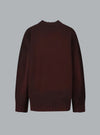 SPRAYED WOOL CASHMERE CREWNECK DARK BROWN