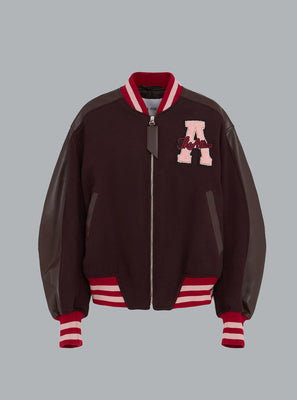 TWILL WOOL BOMBER JACKET