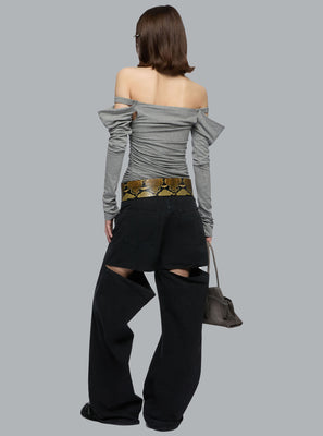 WASHED CANVAS JEANS
