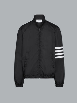 SHINY RIPSTOP RAGLAN 4-BAR TRACK JACKET BLACK