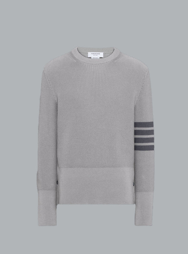 COTTON CARDIGAN STITCH 4-BAR PULLOVER