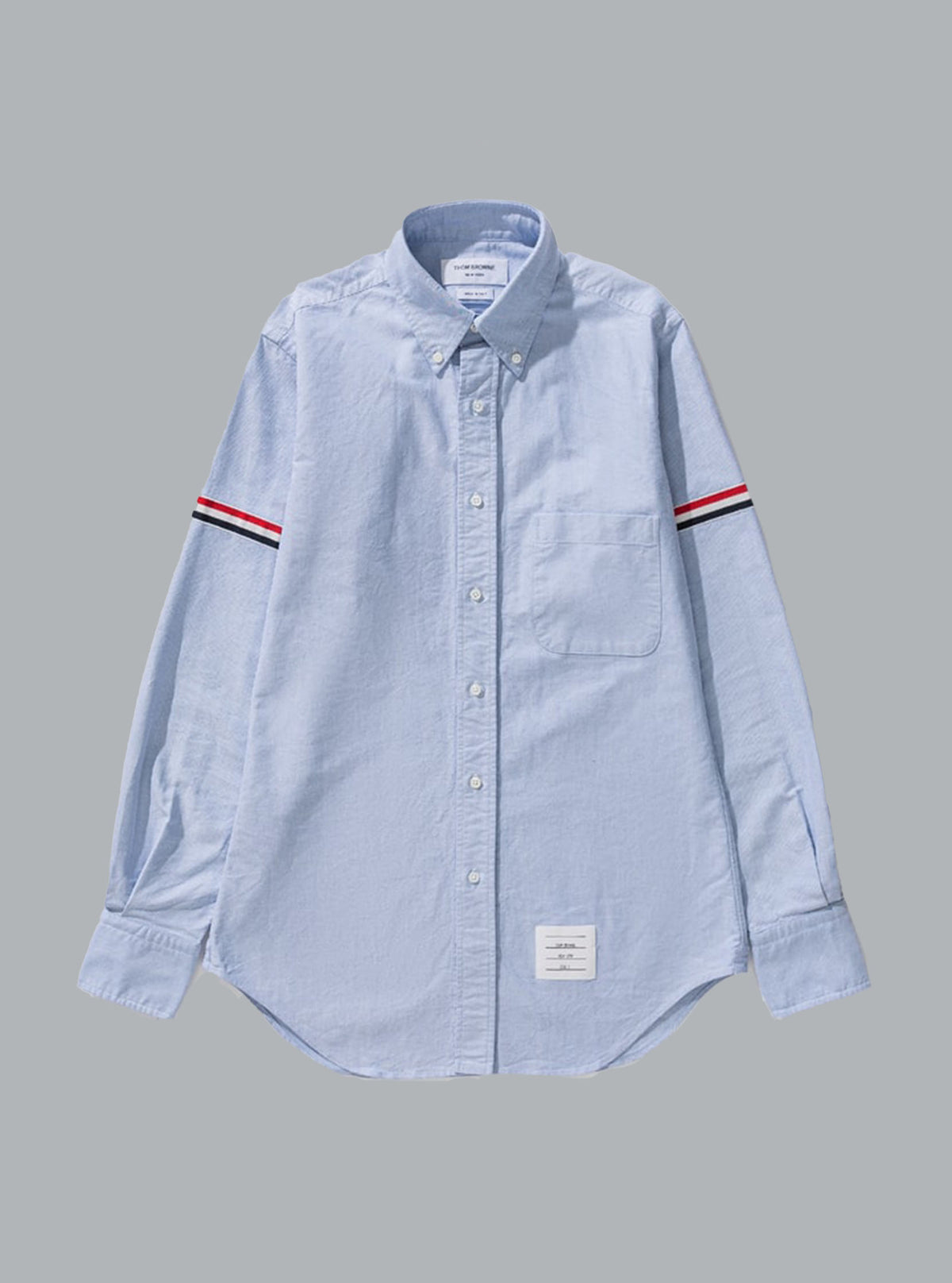 Klassisches Oxford-Hemd mit Armbändern, Blau