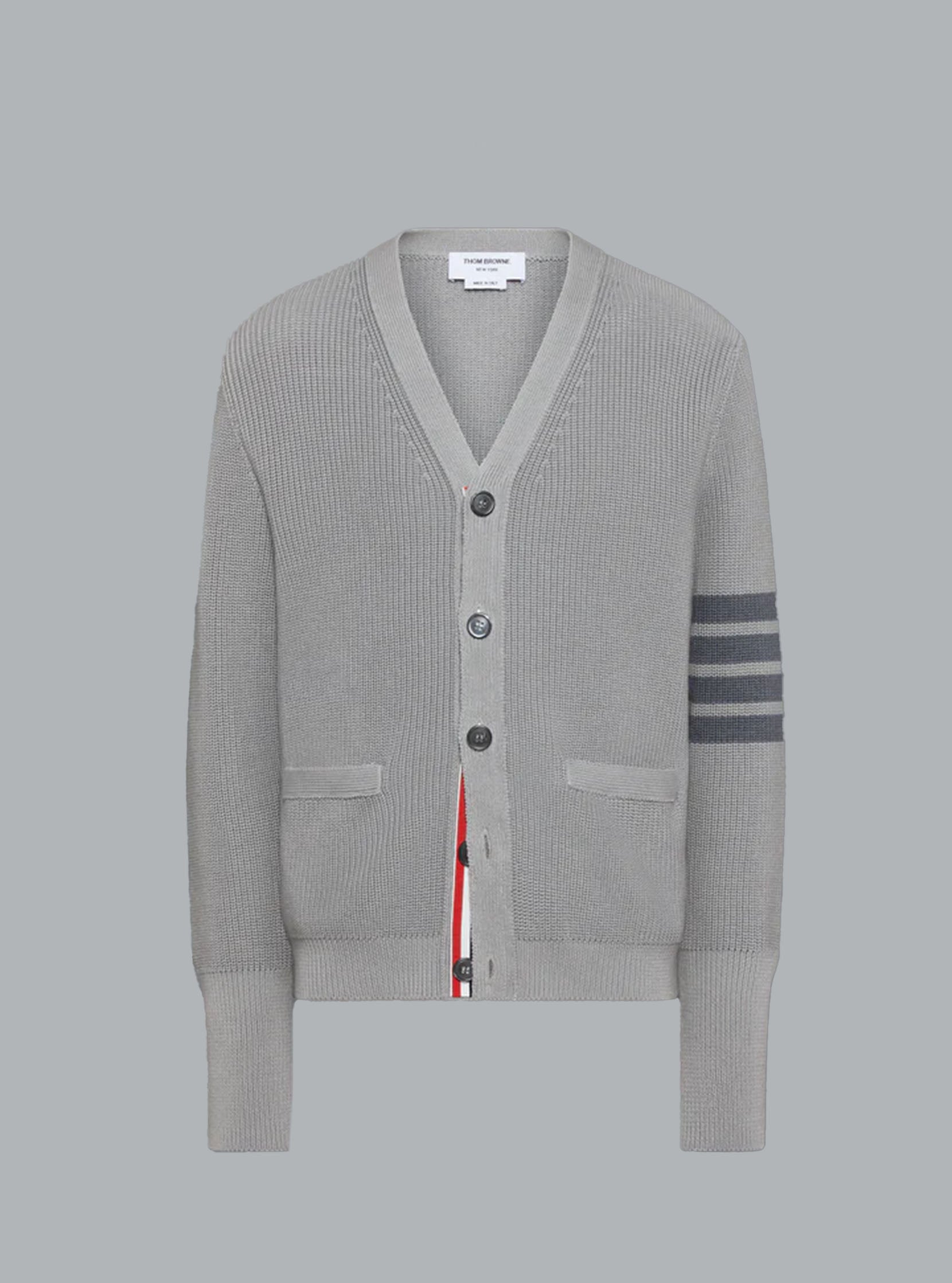 GARMENT DYED 4-BAR CARDIGAN