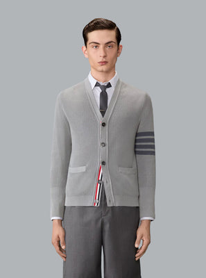 GARMENT DYED 4-BAR CARDIGAN