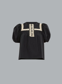 Lia Puff Sleeve Top NOIR
