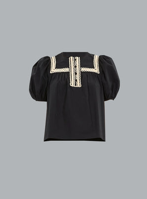 Lia Puff Sleeve Top NOIR