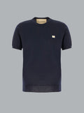 SHORT SLEEVE KNITWEAR VLOGO SIGNATURE NAVY