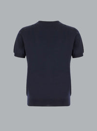 SHORT SLEEVE KNITWEAR VLOGO SIGNATURE NAVY