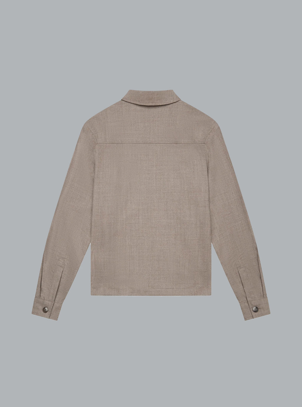 FLANNEL STRETCH OVERSHIRT LIGHT BEIGE