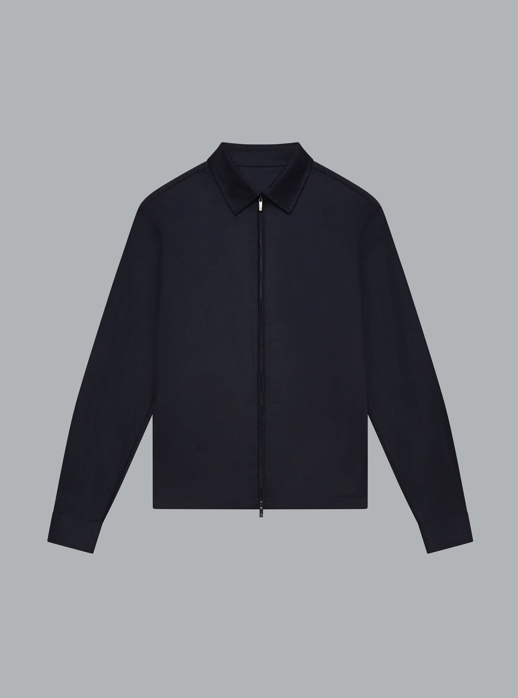 FLANNEL STRETCH OVERSHIRT DARK NAVY