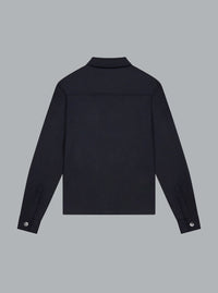 FLANNEL STRETCH OVERSHIRT DARK NAVY