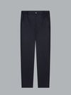 FLANNEL STRETCH TAPERED TROUSERS DARK NAVY