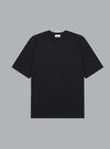 Oversized T-shirt van Interlock Supima in zwart