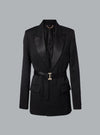 BELTED TAILORED JACKET BLACK