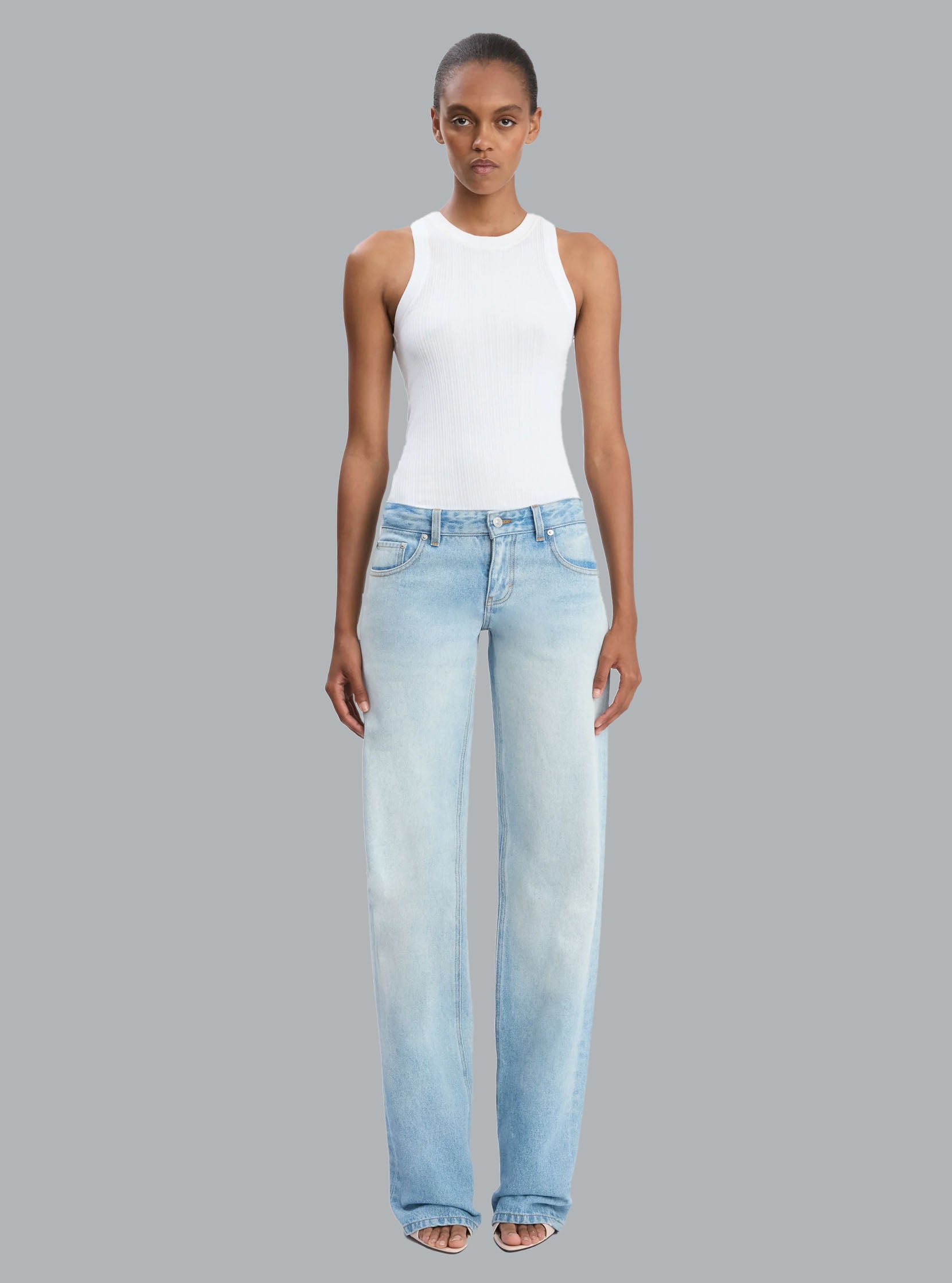 RIB TANK WHITE
