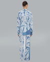 Pleat Detail Pyjama Light Blue Dessin